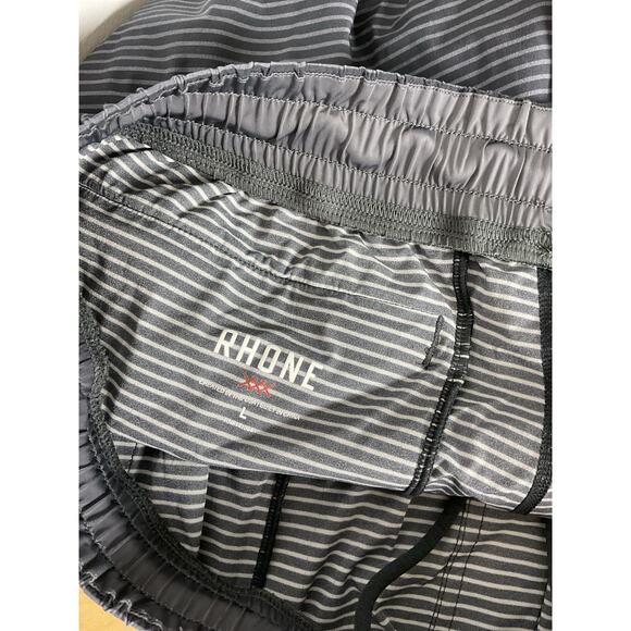 Rhone x Peloton Men's Gray Striped Athletic Shorts Drawstring Waist Size Large - Picture 6 of 6